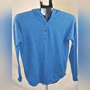 Smartwool Shadow Pine Hooded Gorpcore Henley Base Layer Sweater, Small